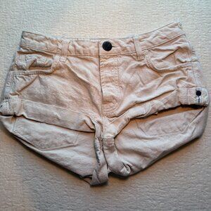 SOLD One Teaspoon Ivory denim shorts